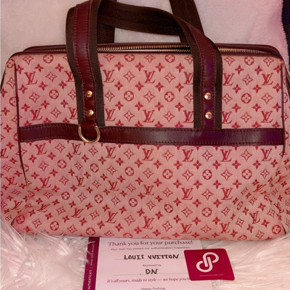 Authenticated by Poshmark, LV Pink Josephine Bag! serial code: SR0091